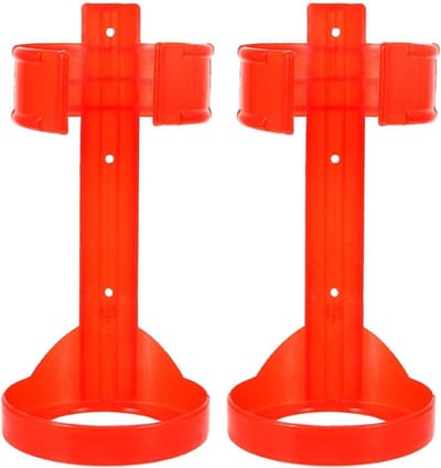 Brandblusser Beugel - Muurbeugel Houder - Veilig Transport - Gemakkelijk Installeren - 18.5x9x9cm - Rood