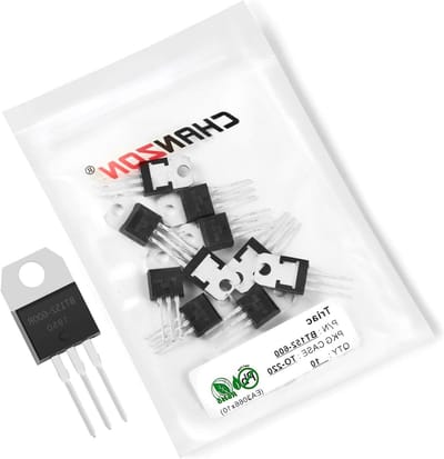 Thyristor Transistor - Triac Module - AC Sturing - TO-220 Pakket - 10 Stuks - Zilverkleurig