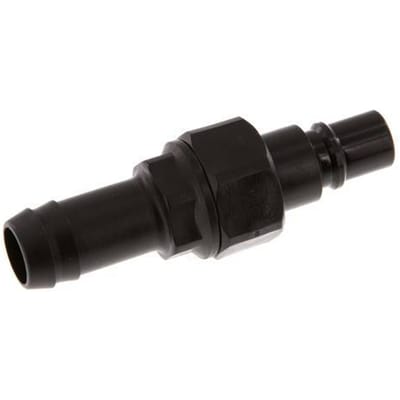POM DN 7.2 Koppeling Insteeknippel 13 mm Slangpilaar Dubbele afsluiting