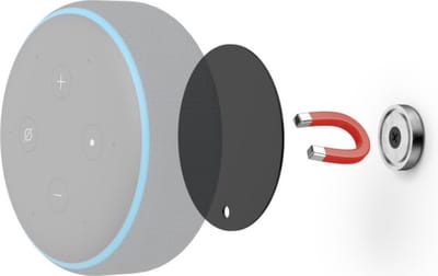 Hama Wandhouder voor Amazon Echo Dot (3e gen.)/Echo Input, magnetisch, zwart