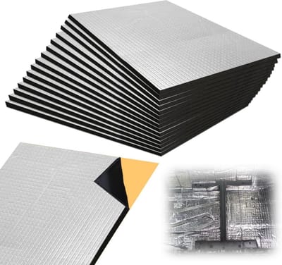 Isolatiemat voor auto - 15 stuks zelfklevend schuimrubber geluidsisolatie 400 x 250 x 5 mm