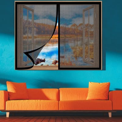 Horren Deur - Insectenwering - Balkon Buitenhouden - Automatische Sluiting - 60x85cm - Zwart