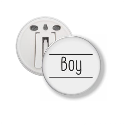 Button Met Clip 58 MM - Boy