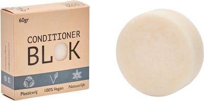 Blokzeep Conditioner Bar Aloë Vera 60 gram - sulfaatvrij, zonder parabenen, zonder siliconen, palmolievrij, voor gevoelige hoofdhuid, vegan
