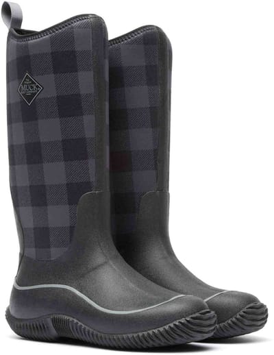 Muck Boot Hale | Zwart/grijs ruitpatroon - Regenlaarzen - Maat 36 -