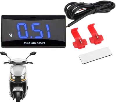 Accu Monitor - Spanningsmeter - Voertuig Controle - Niet-verblindend Display - 0-20V - Blauw