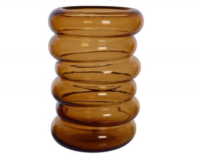 Vaas Ring - Glas - Geel - 19x28x19 cm (BxHxD)
