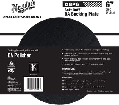 6 inch Soft Buff Backing Plate voor Dual Action Polisher