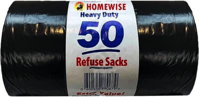 Vuilniszakken - Afvalzakken - Huishoudelijk Gebruik - Scheurbestendig Materiaal - 100 Liter - Zwart
