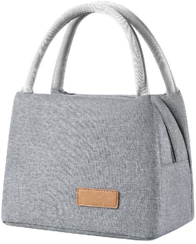 Koeltas - 19x27x16 cm – Isolatie - Handvat Riem - Lunchtas - Laags Geïsoleerde Koeltas - Waterdicht & Lekvrij - Geïsoleerde Koeltas – Picknicktas – 7L - Grijs - LOUZIR