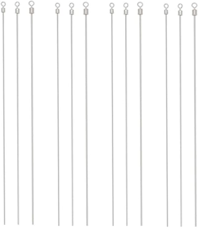 Dailygoods- Roterende Spoel 90 Stuks - 0,8mm/0,9mm/1,0mm - Geschikt voor Boorinstallaties - 360 Graden Draaiend - Vissen met Aas - Lengte 150mm - Vislijn
