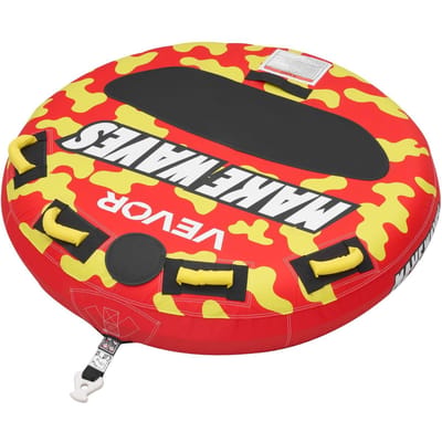 Trekbare Tubes voor Bootvaren, Opblaasbare Boot Tubes en Trekbare Objecten voor 2 Personen, Water Sport Tube met Capaciteit van 154 kg om door een Boot te Trekken - met Antislipmat, Volledig