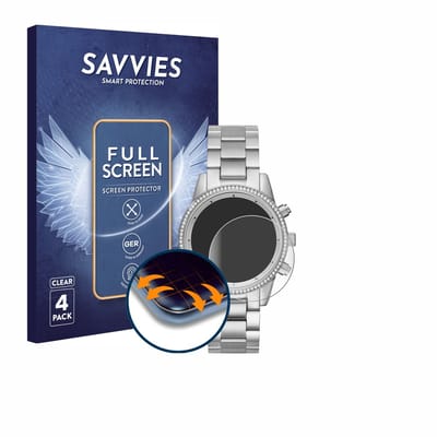 Savvies - Screenprotector voor Michael Kors Ritz MK6428 - Folie Beschermfolie transparant volledig dekking 4 Stuks