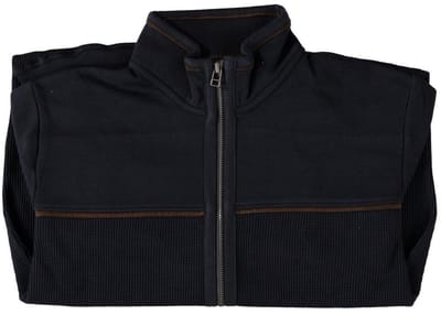 Fellows United Vest Cardigan Mixed Fabrics Navy (52.2604 - 110)