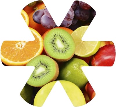 Panbeschermer Set 38 cm 6 stuks Fotoprint Fruit
