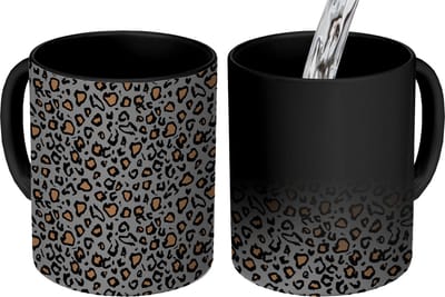 Magische Mok - Foto op Warmte Mokken - Koffiemok - Panter - Patronen - Dieren - Magic Mok - Beker - 350 ML - Theemok