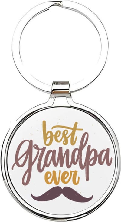 Akyol - Best grandpa ever Sleutelhanger - opa - De leukste opa - Opa sleutelhanger - grootvader sleutelhanger - Sleutelhanger voor opa - Familie sleutelhanger - verjaardagscadeautje - cadeau voor opa - grandfather - Pake - 4 x 7,5 CM