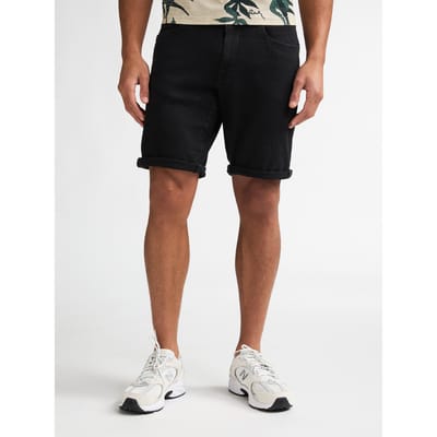 Petrol Industries - Heren Bassano Regular Jeansshort Shockwave - Zwart - Maat S
