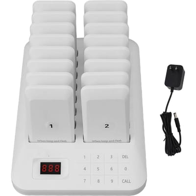 16 Pagers 1 Toetsenbord Wachtrijnummer Oproep Draadloos Oproepsysteem Wachtrijsysteem Restaurant Pagersysteem