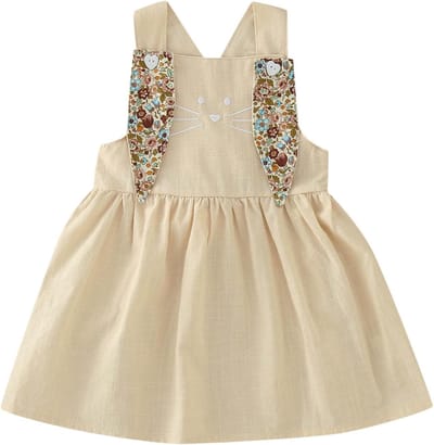 Paasjurk Meisjes - Prinsessenjurk Peuter - Feestelijke Gelegenheid - Unieke Konijnenprint - Multicolor
