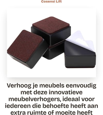 Dailygoods- Meubelverhogers 3,05 cm Hoogte - Bedverhogers - Zware Meubelverhogingen - 4PACK Vierkante/Ronde - Koolstofstaal - Ondersteunt 9.071 kg - Bedverhoger