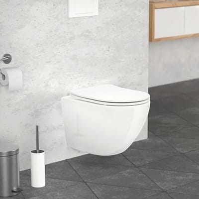 Randloos wandcloset 49 cm met Tornado spoeling en soft-close toiletdeksel
