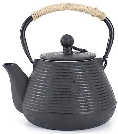Gietijzeren theepot met infuser voor losse bladeren - 1000ml kookplaat veilig