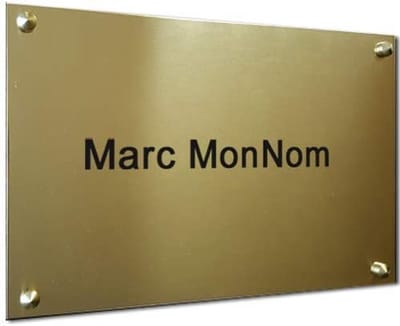 Graveerplaat Aluminium - Naambordje Goud - Bedrijfsbord - Mechanisch Gegraveerd - 30 x 20 cm - Goud