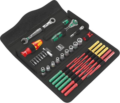 Gereedschapset - Handgereedschap Set - Reparaties Uitvoeren - Interchangeable Blades - 35 Delen - Zwart Groen