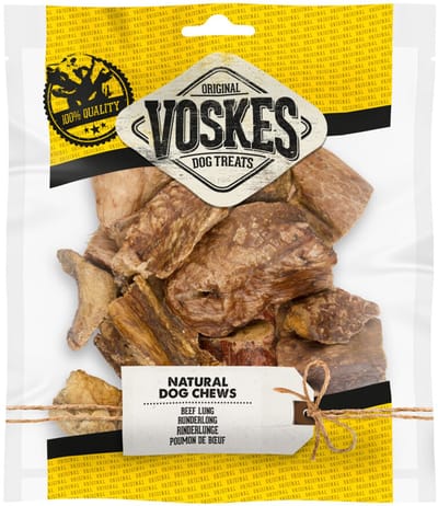 Voskes Hondensnacks Runderlong - 12 x 100 gr - Voordeelverpakking