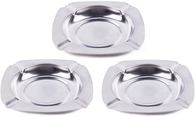 Benson Asbak - 3x - rvs - 11 cm - stapelbaar - binnen/buiten - asbakken