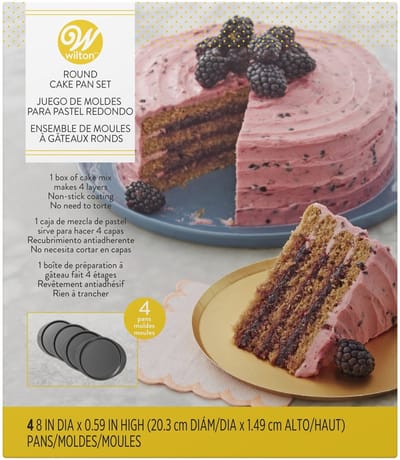 Wilton Cake Pan Easy Layers - Bakvorm voor Laagjestaart - 4-Laags - Ø20 cm
