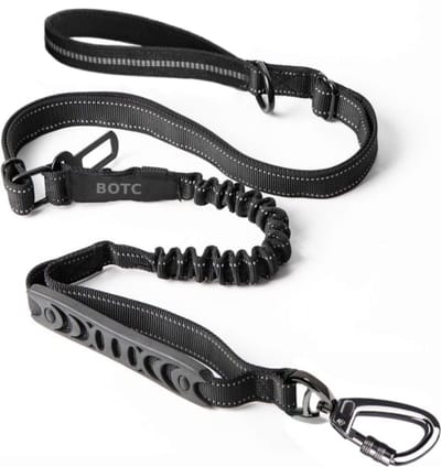 BOTC 4 in 1 Hondenriem - tot 200 CM - Reflecterend - Stevige Nylon hondenlijn - Riem voor Honden - Zwart