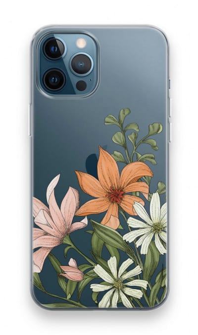 Case Company® - Hoesje geschikt voor iPhone 12 Pro hoesje - Floral bouquet - Soft Cover Telefoonhoesje - Bescherming aan alle Kanten en Schermrand