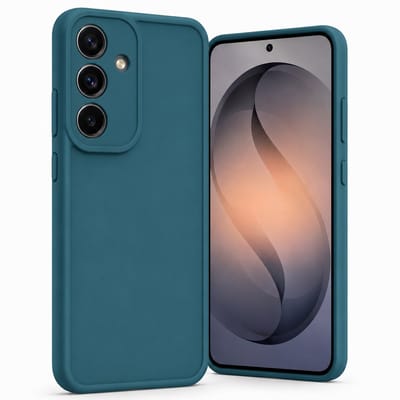 Geschikt voor Samsung Galaxy S26 Hoesje - Siliconen Matte Back Cover - Petrol Blauw