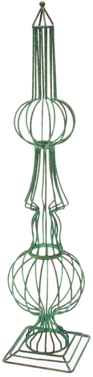 Decoratieve trellis, turq. metaal 11,5x11,5x51cm
