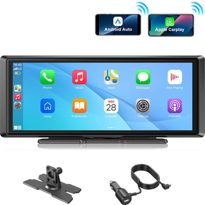 ESSGOO CarPlay Scherm 8 Inch - Apple CarPlay Android Auto - Draadloos - Mirror Link - Touchscreen - Plug and play