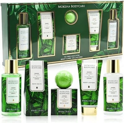 N.lux - Spa set / Groen / Geschenkset vrouwen / Wellness giftset / Cadeau / Bodycare / Douche / Bad / Moederdag / Valentijn