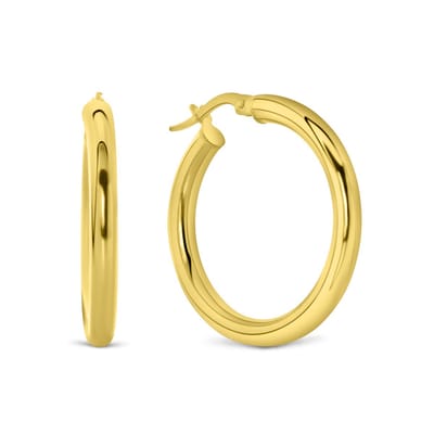 Juwelier Emo - 14 Karaat Gouden oorbellen - 26mm - 2.8mm Breed