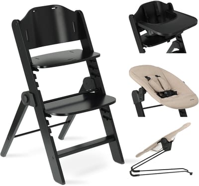 Deryan Odin Luxe Kinderstoel met Bouncer - Zwart/Nougat