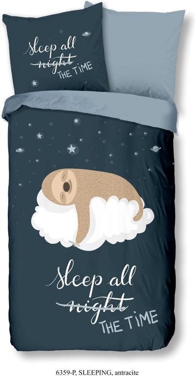 Good Morning Dekbedovertrek kids Good Morning nr.6359 zwart Maat: 135x200+1-80x80cm