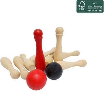 Outdoor Play - Bowlen - houten buitenspeelgoed - FSC - met draagtas