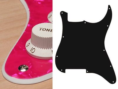 Boston ST-200-PP pickguard, Stallion, no holes (only screw holes), 2 ply, pearl pink