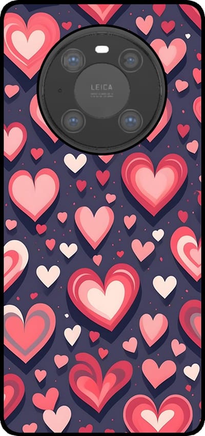 Smartphonica Telefoonhoesje Geschikt voor Huawei Mate 40 Pro met Hartjes Opdruk - TPU Backcover Case With Heart Design geschikt voor Huawei Mate 40 Pro