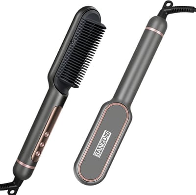 Haarstylingsborstel met Negatieve Ionen - Snelle Opwarming en 9 Temperatuurinstellingen voor Professioneel Resultaat
