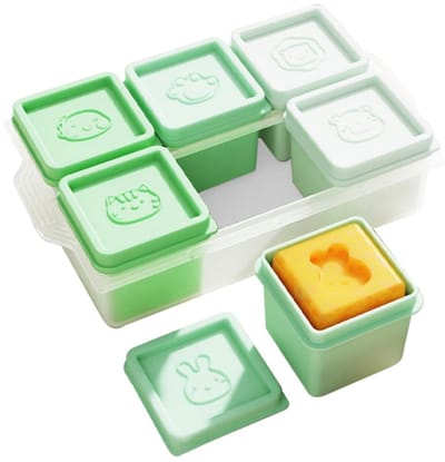Dailygoods- IJsblokjesvorm Siliconen - 6 Stuks - IJsblokjesvorm met Deksel - Individueel/Verwijderbaar - Stapelbaar - Temperatuurbestendig - 110 ml per Vak - Vriesdoos