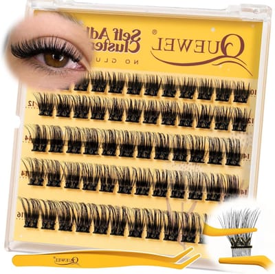 SnelShoppen - Pack van 60 Zelfklevende Wimperclusters, Geen Lijm Vereist, 10-16 mm, Sterke Grip, Herbruikbare Wimpers, Makkelijk Toepasbaar voor Begin