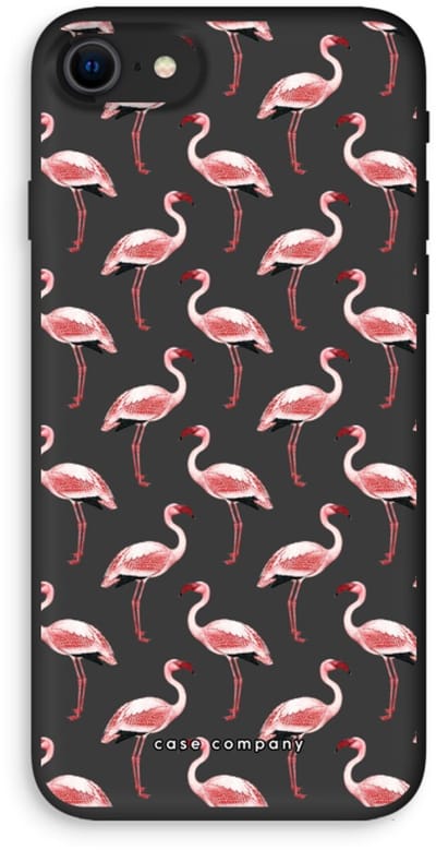 Case Company® - Hoesje geschikt voor iPhone 8 hoesje - Flamingo - Biologisch Afbreekbaar Telefoonhoesje - Bescherming alle Kanten en Schermrand