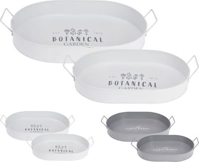 Dienblad set 2 stuks - Wit