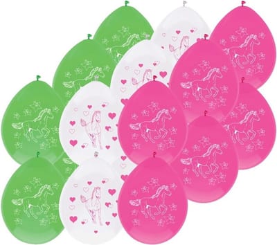 Ballonnen paarden thema - 6x - 30 cm - paard/pony versiering - kinderfeestje/kinderpartijtje